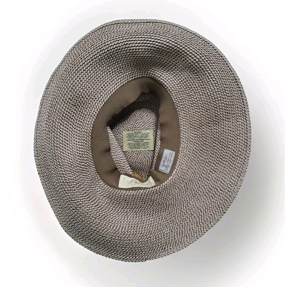 Eric Javits Hampton Squishee Natural Wide Brim Sun Hat Packable 50+ UPF - Picture 6 of 7